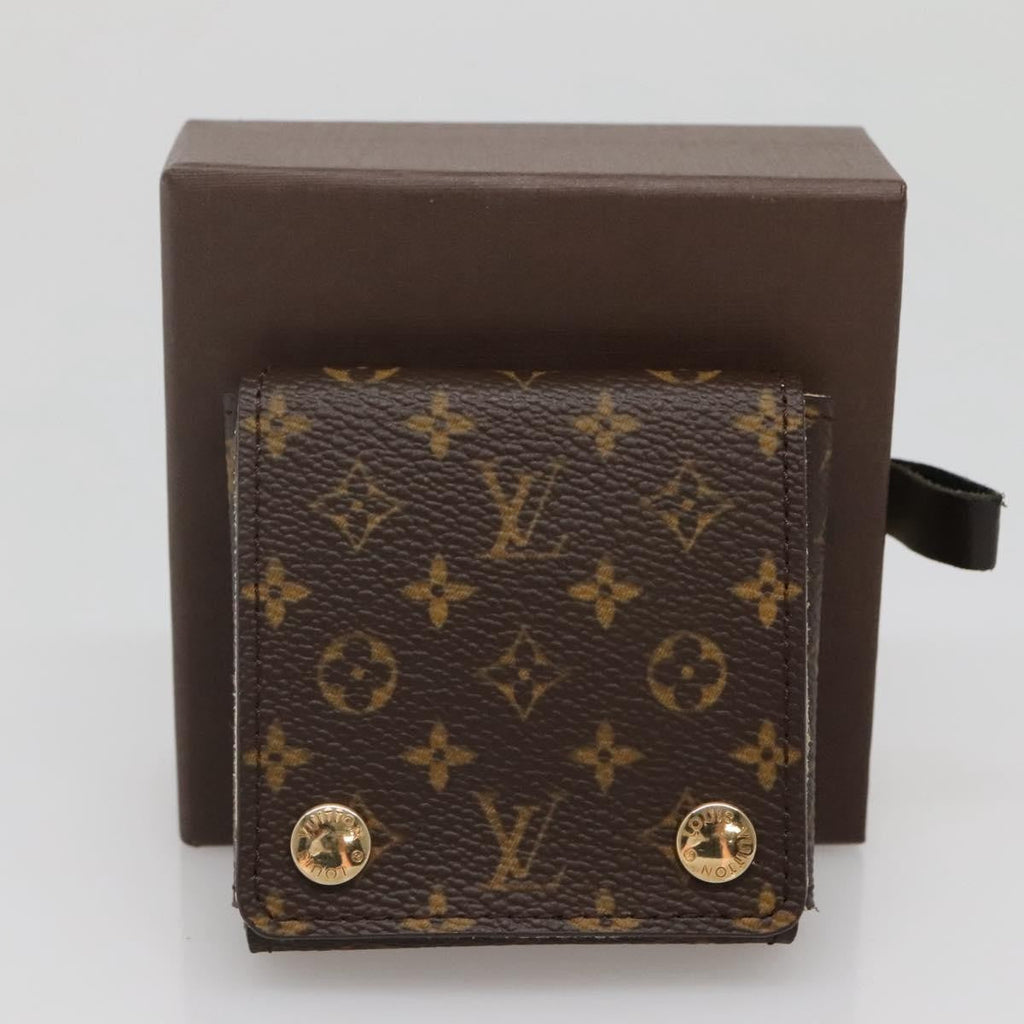 Louis Vuitton Case Jewelry Box Canvas Brown Canvas Wallets Accessory