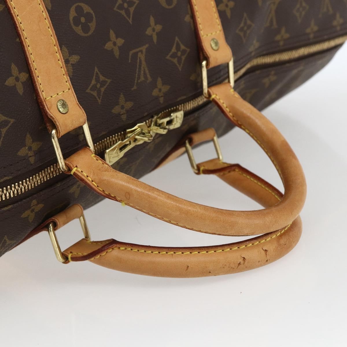 Louis Vuitton Keepall Bag Monogram Canvas Brown Canvas Travel Bag