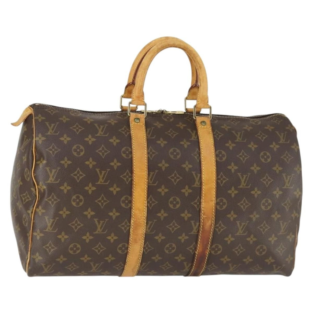 Louis Vuitton Keepall Bag Monogram Canvas Brown Canvas Travel Bag