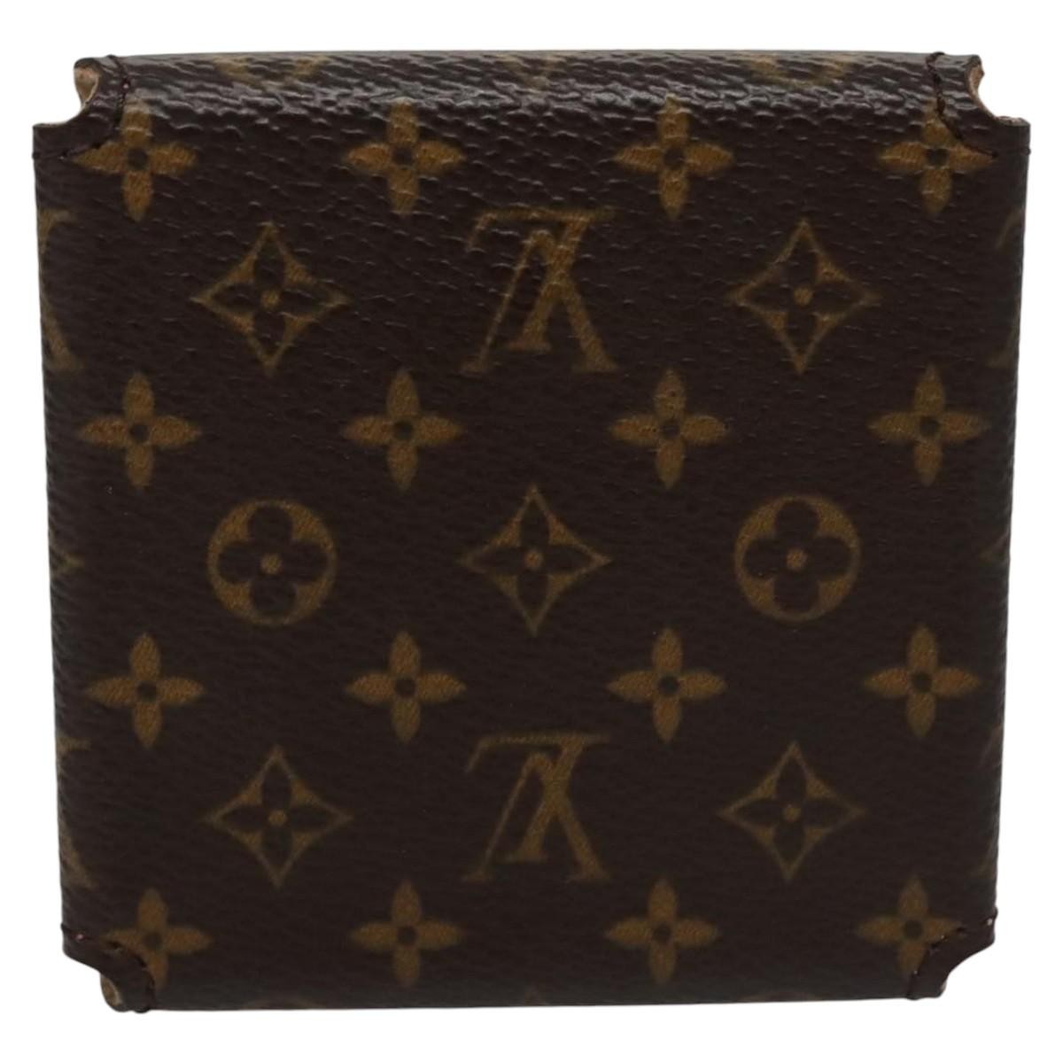 Louis Vuitton Case Jewelry Box Canvas Brown Canvas Wallets Accessory