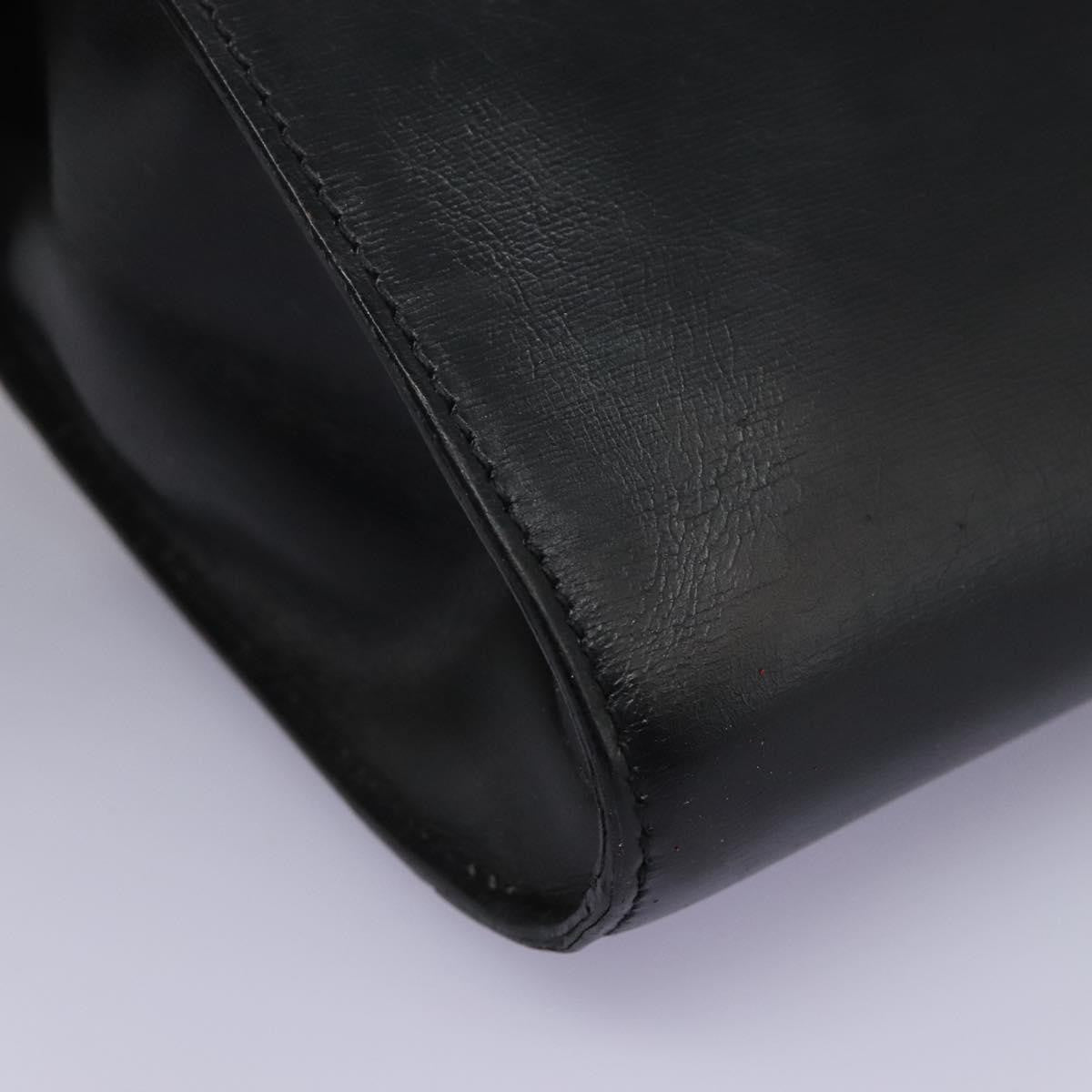 Celine Vintage Circle Logo Crossbody Bag Leather Black Leather Bag