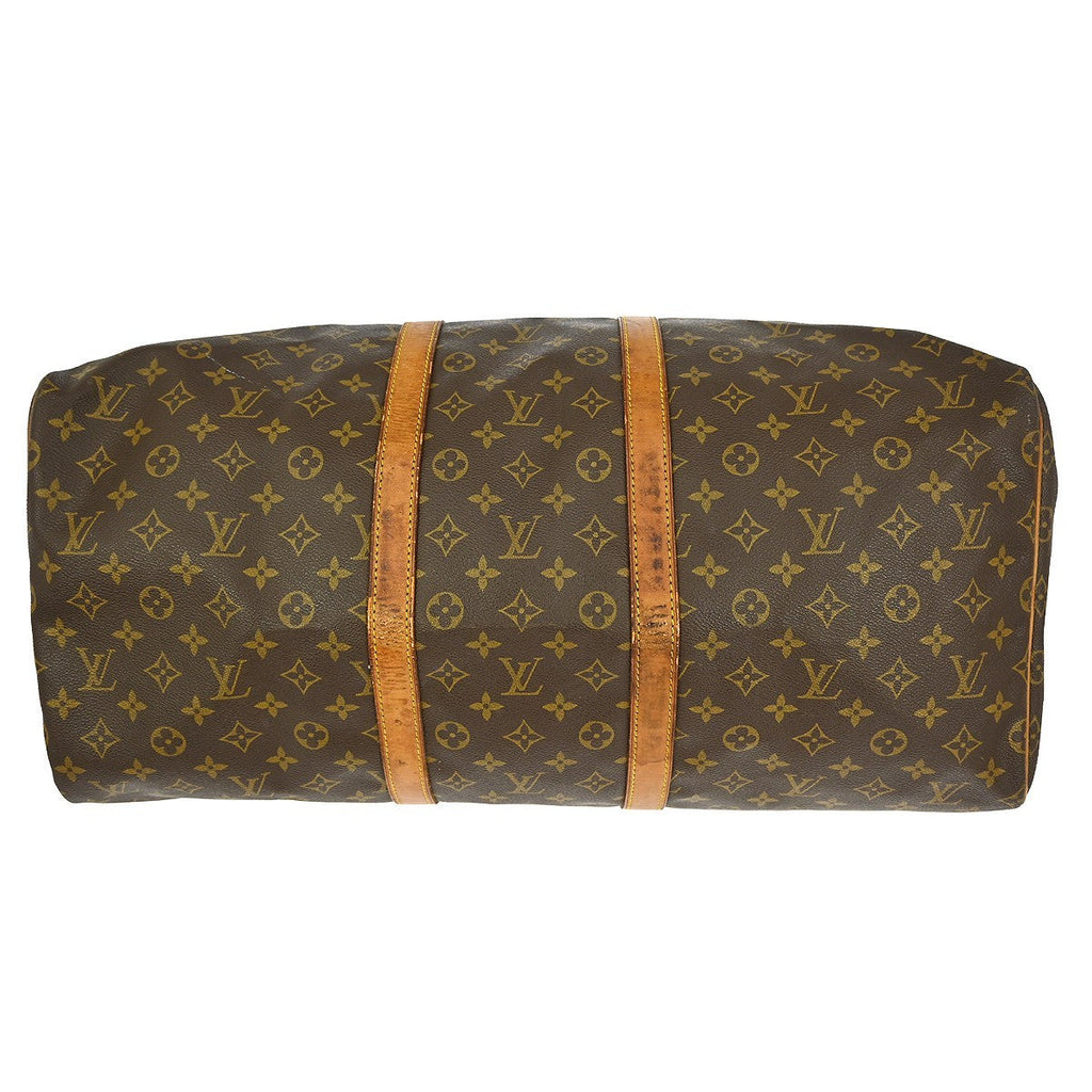 Louis Vuitton Keepall Bag Monogram Canvas Brown Canvas Travel Bag