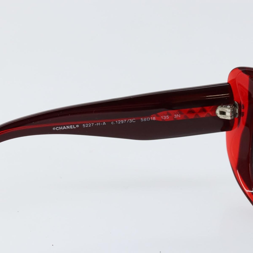 Chanel Logo Cc Sunglasses Plastic Red Plastic Sunglasse Accessory