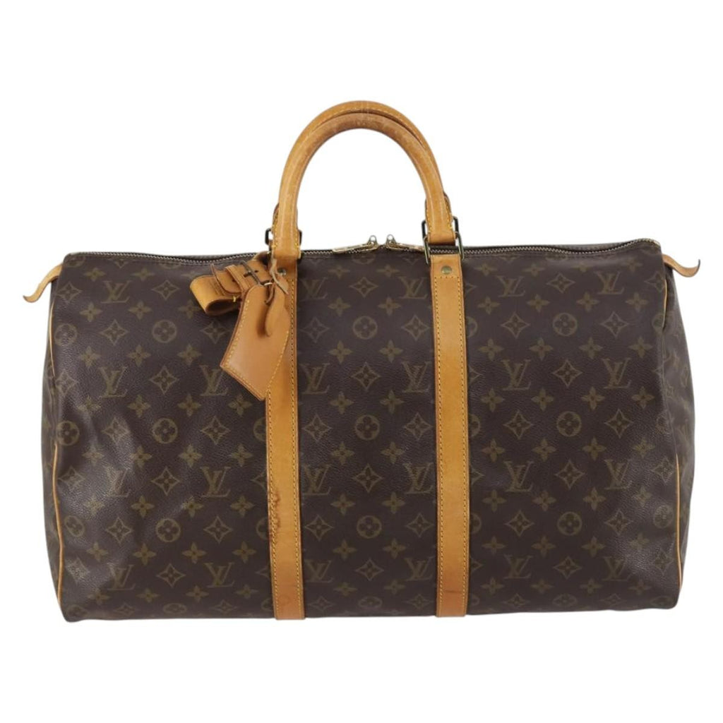 Louis Vuitton Keepall Bag Monogram Canvas Brown Canvas Travel Bag