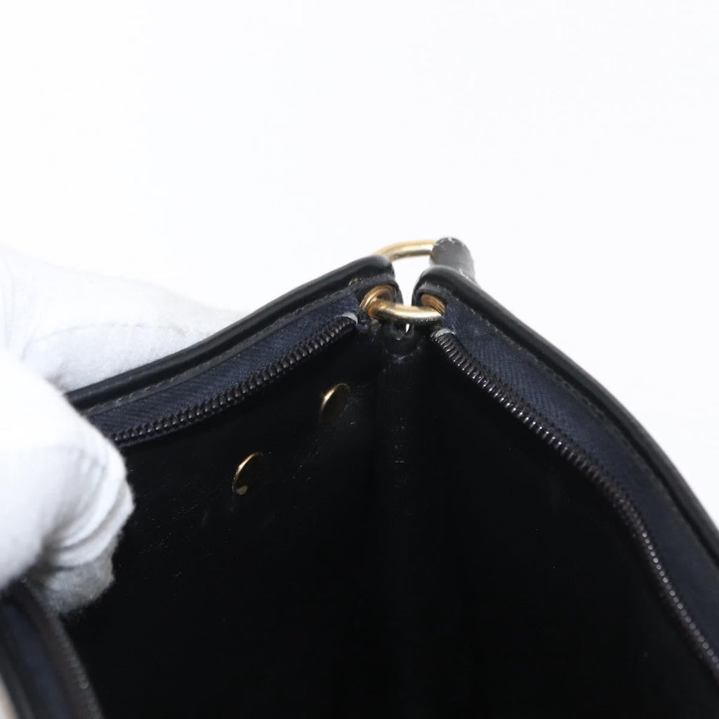 Christian Dior Vintage Cd Trotter Shoulder Bag Canvas Black Canvas Shoulder Bag Bag (Pre-Owned)