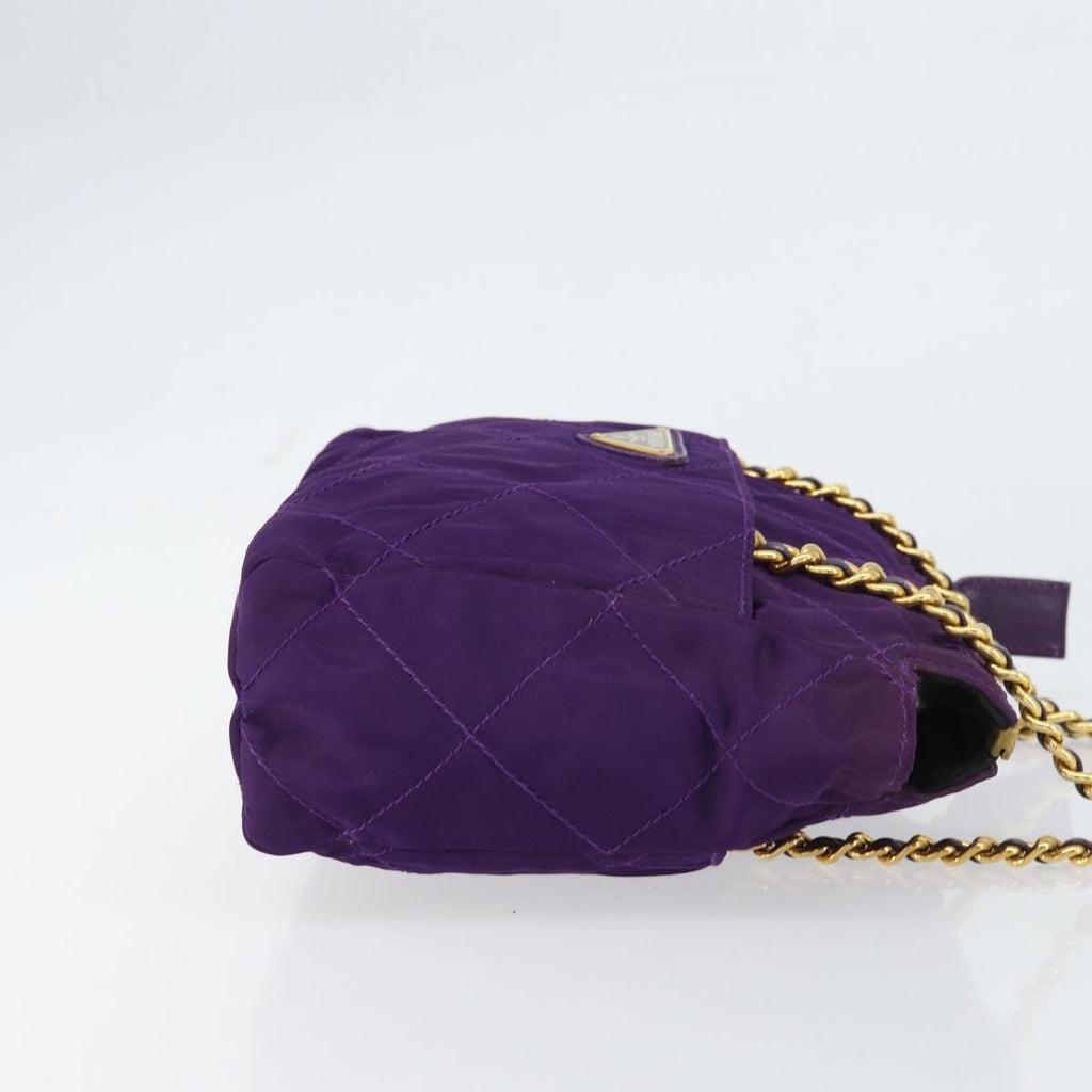 Prada Re-Edition 1995 Chain Tote Quilted Re-Nylon Purple Nylon Shoulder Bag Bag