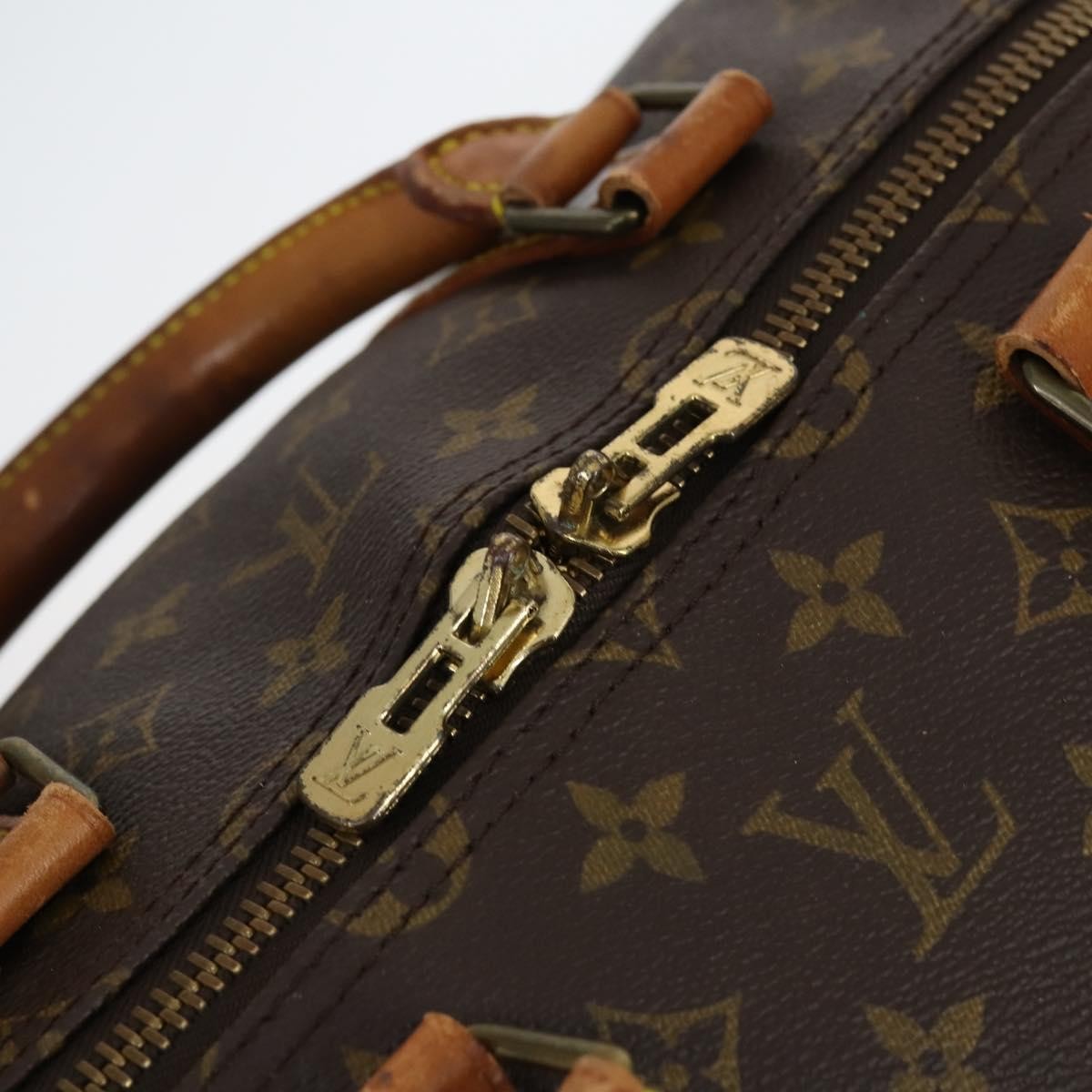 Louis Vuitton Keepall Bandouliere Bag Monogram Canvas Brown Canvas Travel Bag