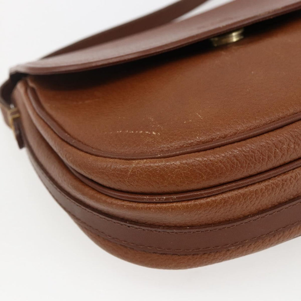 Burberry Vintage Shoulder Bag Leather Brown Leather Shoulder Bag