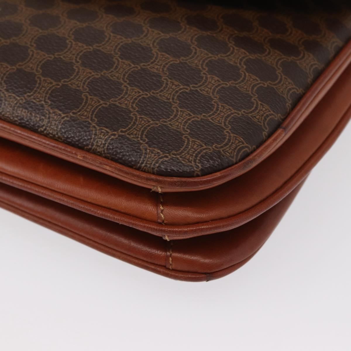 Celine Vintage Shoulder Bag Canvas Brown Canvas Shoulder Bag Bag