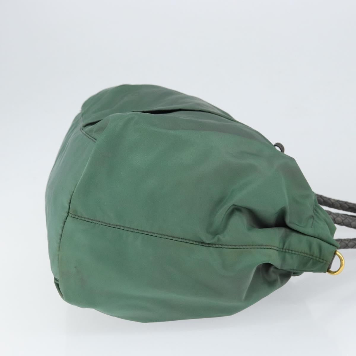 Prada Convertible Bow Tote Tessuto Green Nylon Handbag