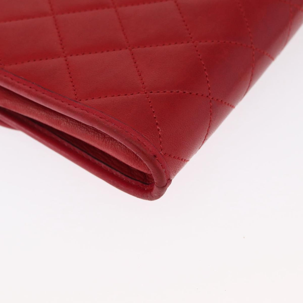Chanel Vintage Clutch Leather Red Leather Clutche & Pouche Bag