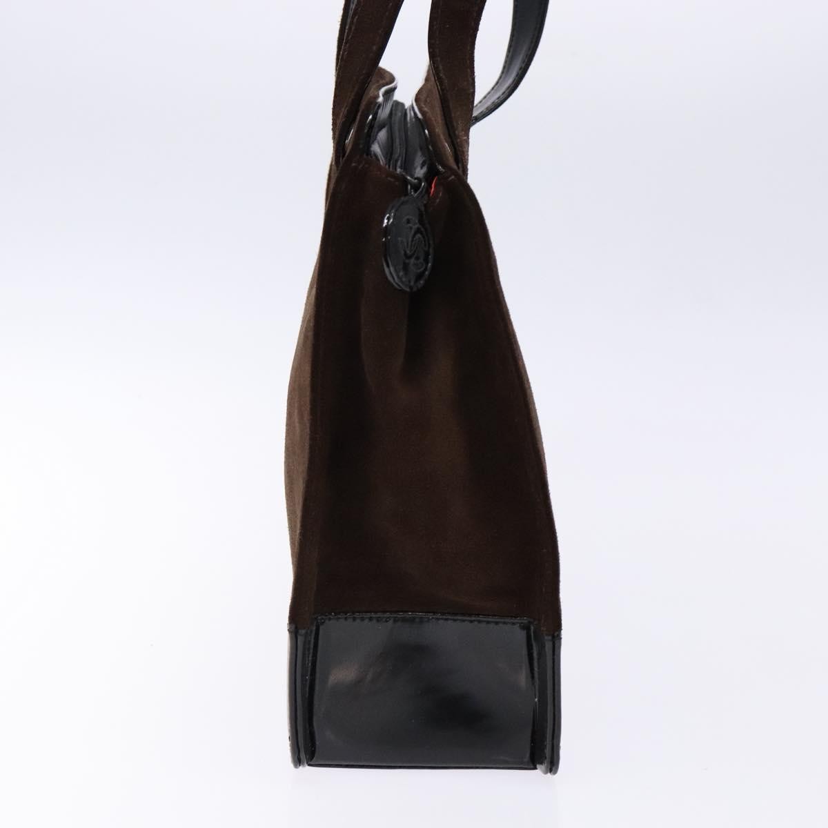 Chanel Vintage Logo Tote Suede Brown Suede Tote Bag Bag