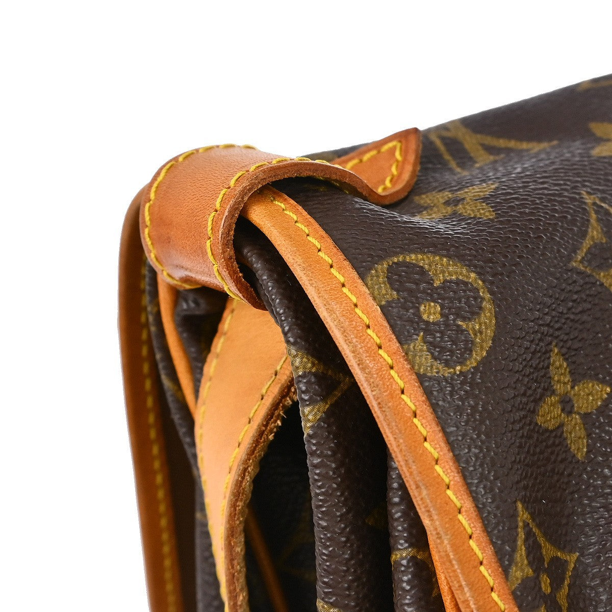 Louis Vuitton Saumur Handbag Monogram Canvas Brown Canvas Shoulder Bag