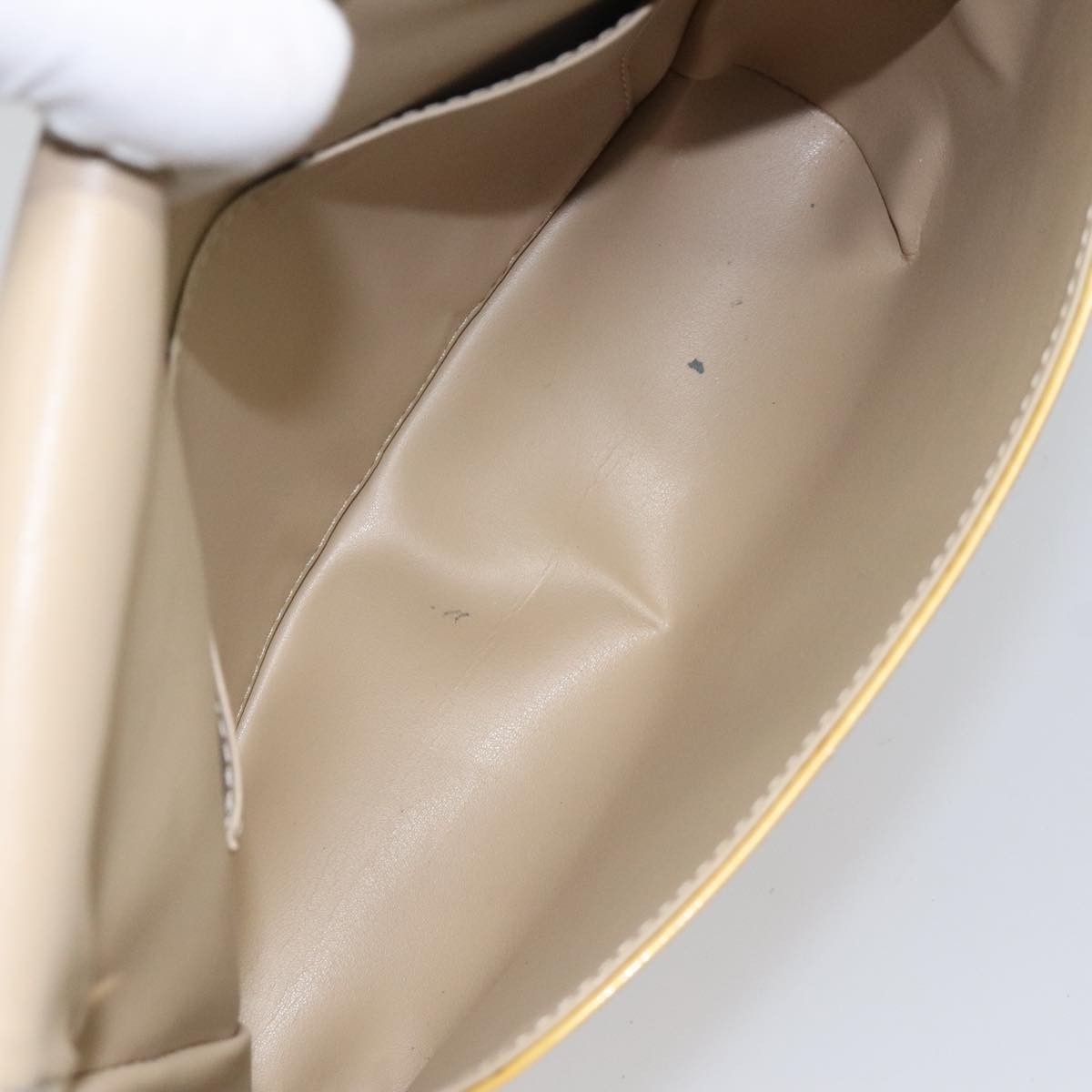 Louis Vuitton Thompson Street Handbag Monogram Vernis Beige Patent_Leather Bag