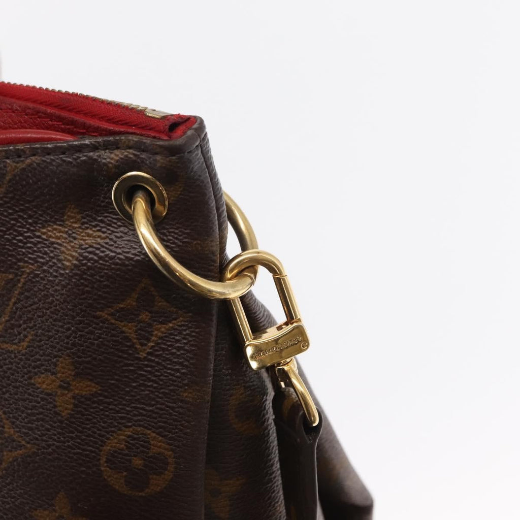 Louis Vuitton Pallas Tote Monogram Canvas With Leather Brown Canvas Tote Bag