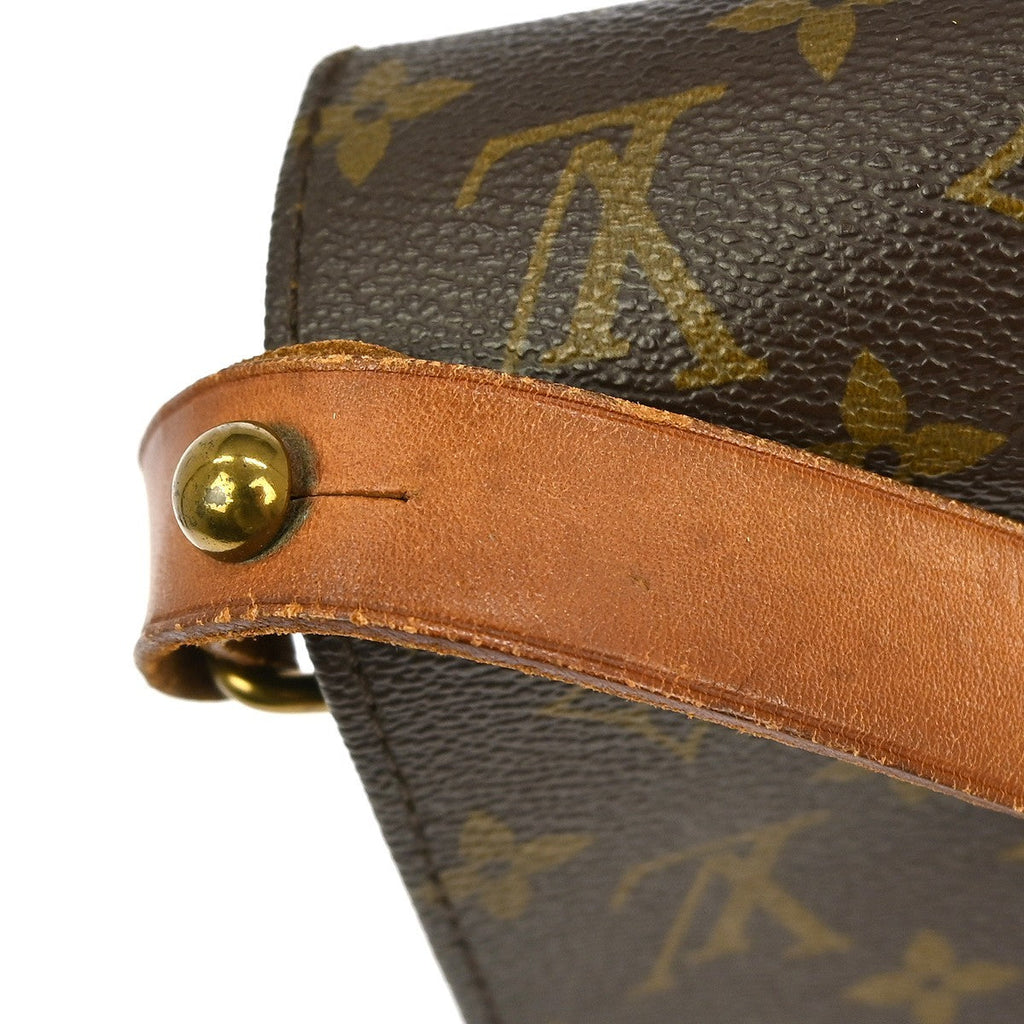Louis Vuitton Cartouchiere Handbag Monogram Canvas Brown Canvas Shoulder Bag