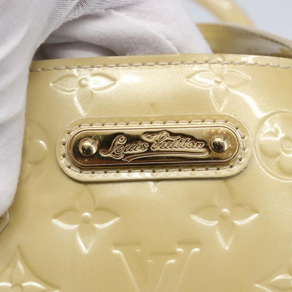 Louis Vuitton Wilshire Handbag Monogram Vernis Beige Patent_Leather Handbag