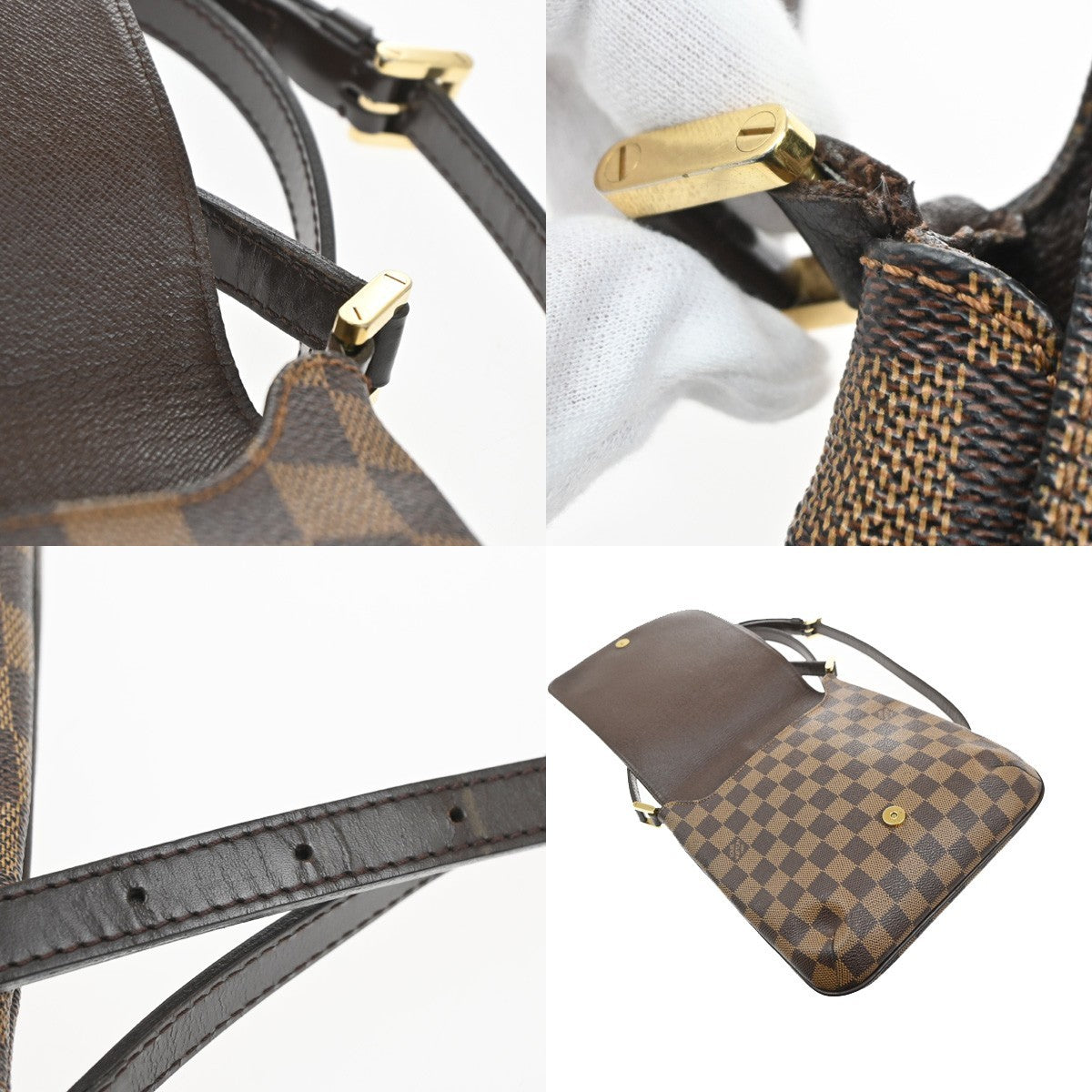 Louis Vuitton Musette Salsa Handbag Damier Canvas Brown Canvas Shoulder Bag