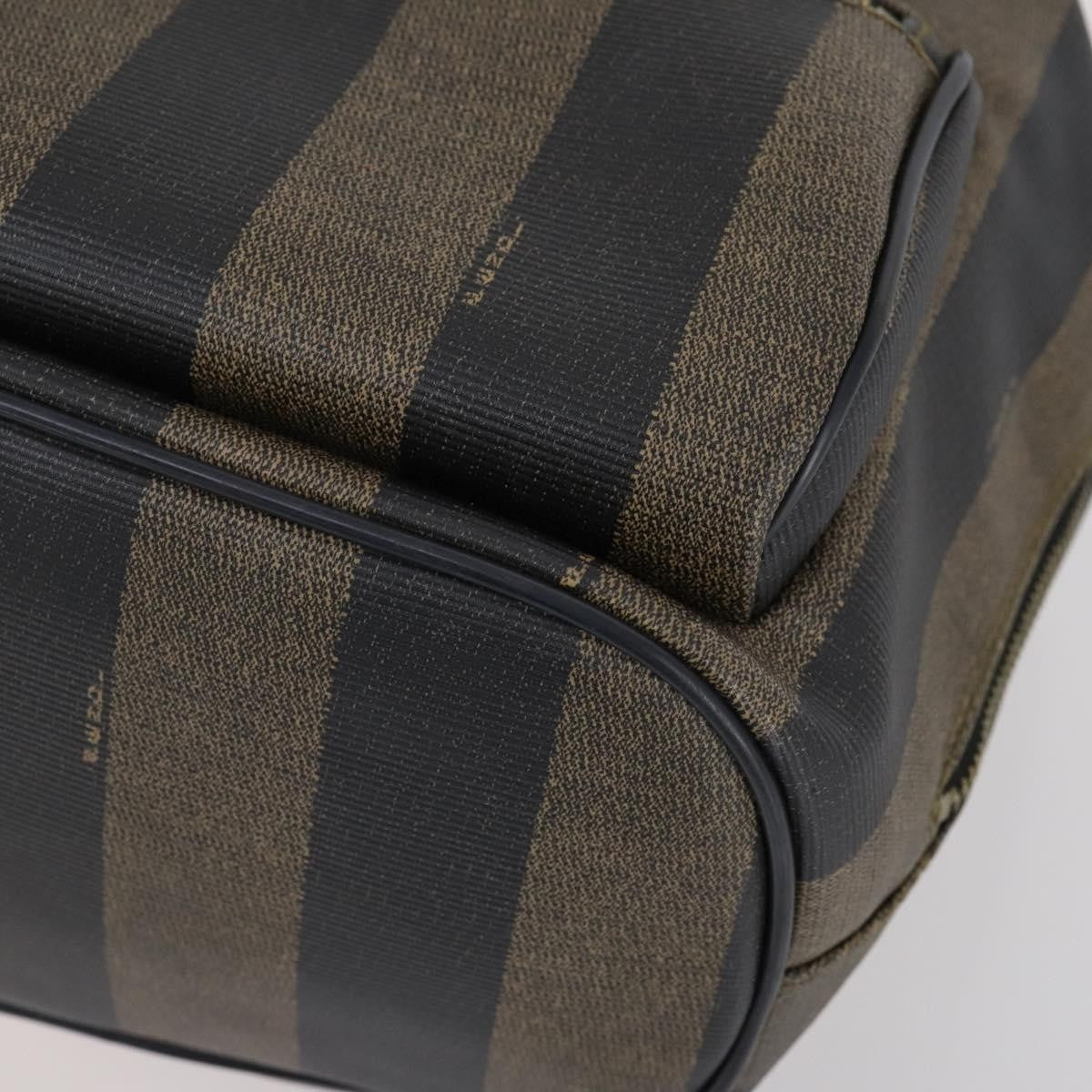 Fendi Pequin Front Pocket Backpack Coated Canvas Brown Pvc Backpack Bag
