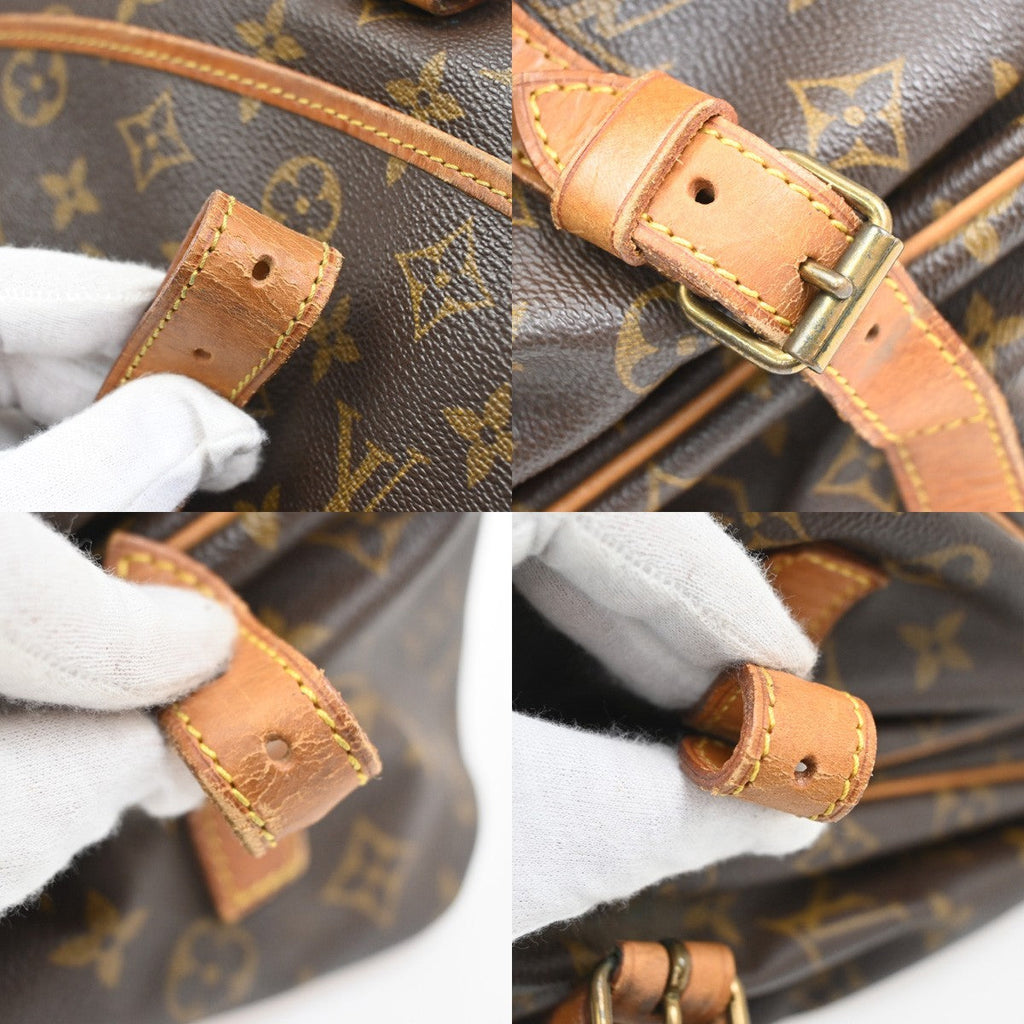 Louis Vuitton Saumur Handbag Monogram Canvas Brown Canvas Shoulder Bag