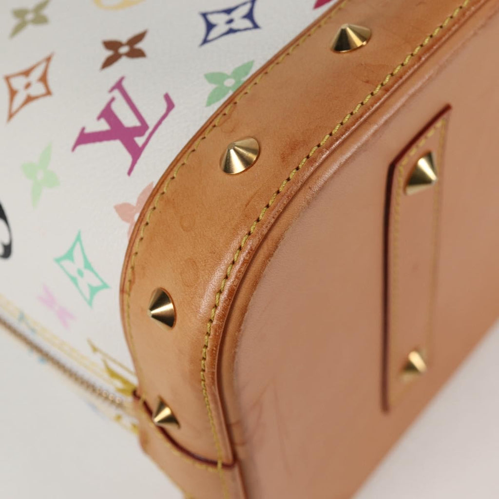 Louis Vuitton Alma Handbag Monogram Multicolor White Canvas Bag