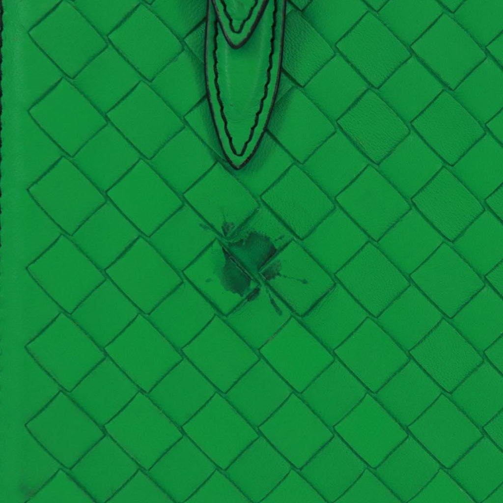 Bottega Veneta Intrecciato Handbag Leather Green Leather Handbag