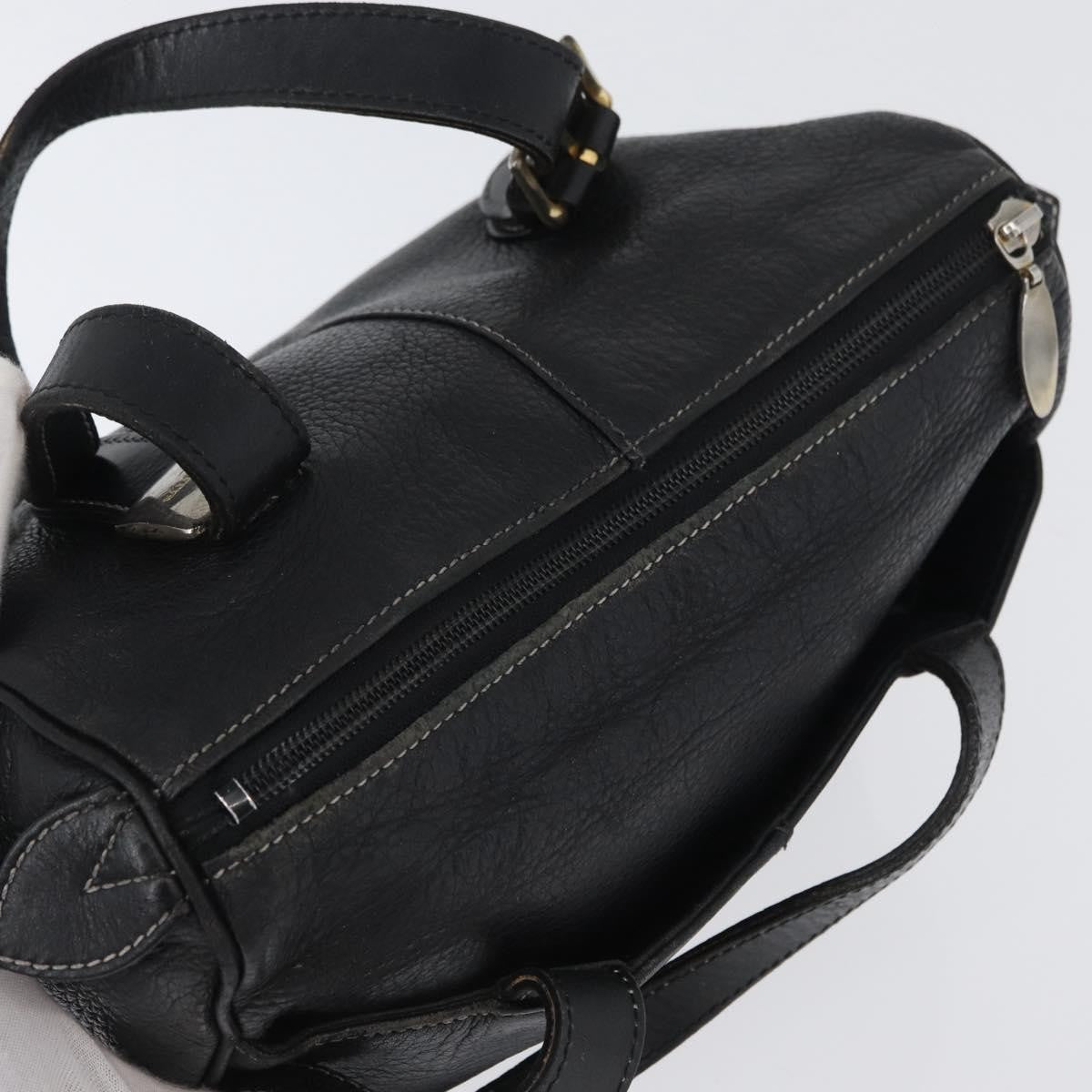 Burberry Vintage Handbag Leather Black Leather Handbag