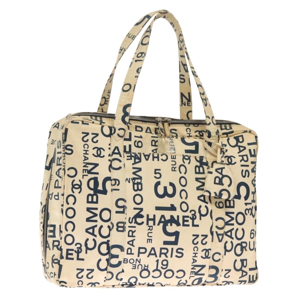 Chanel Cambon Canvas White Canvas Bag
