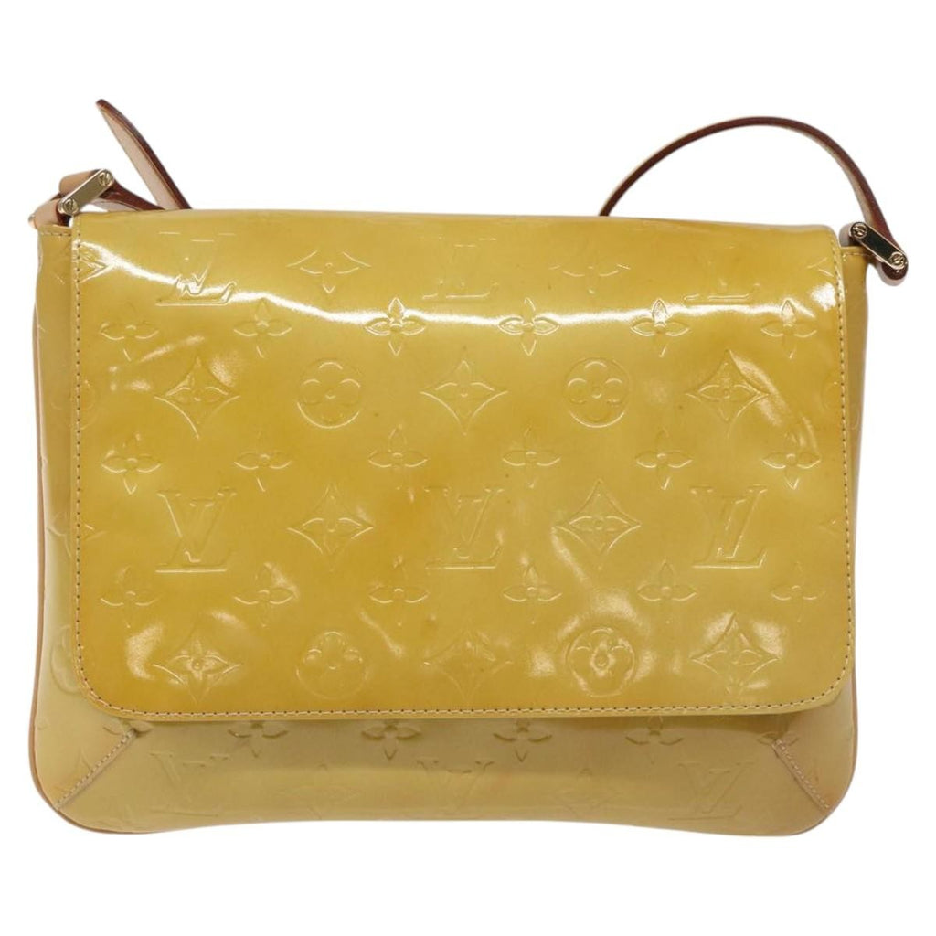 Louis Vuitton Thompson Street Handbag Monogram Vernis Beige Patent_Leather Bag