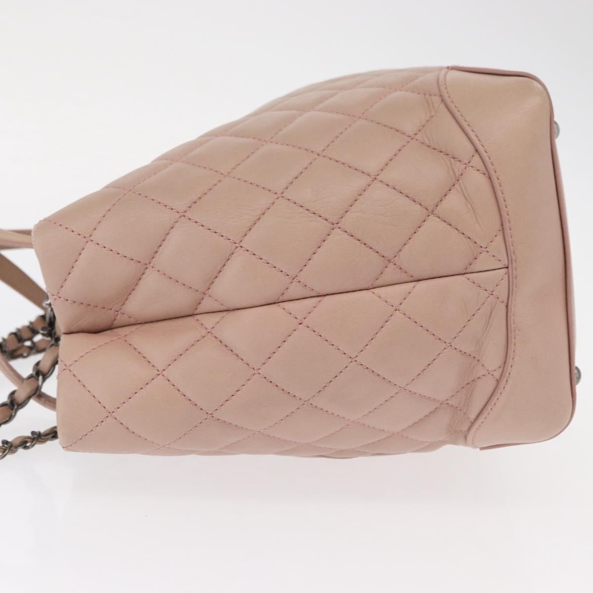 Chanel Easy Shopping Tote Quilted Calfskin Pink Leather Tote Bag Bag
