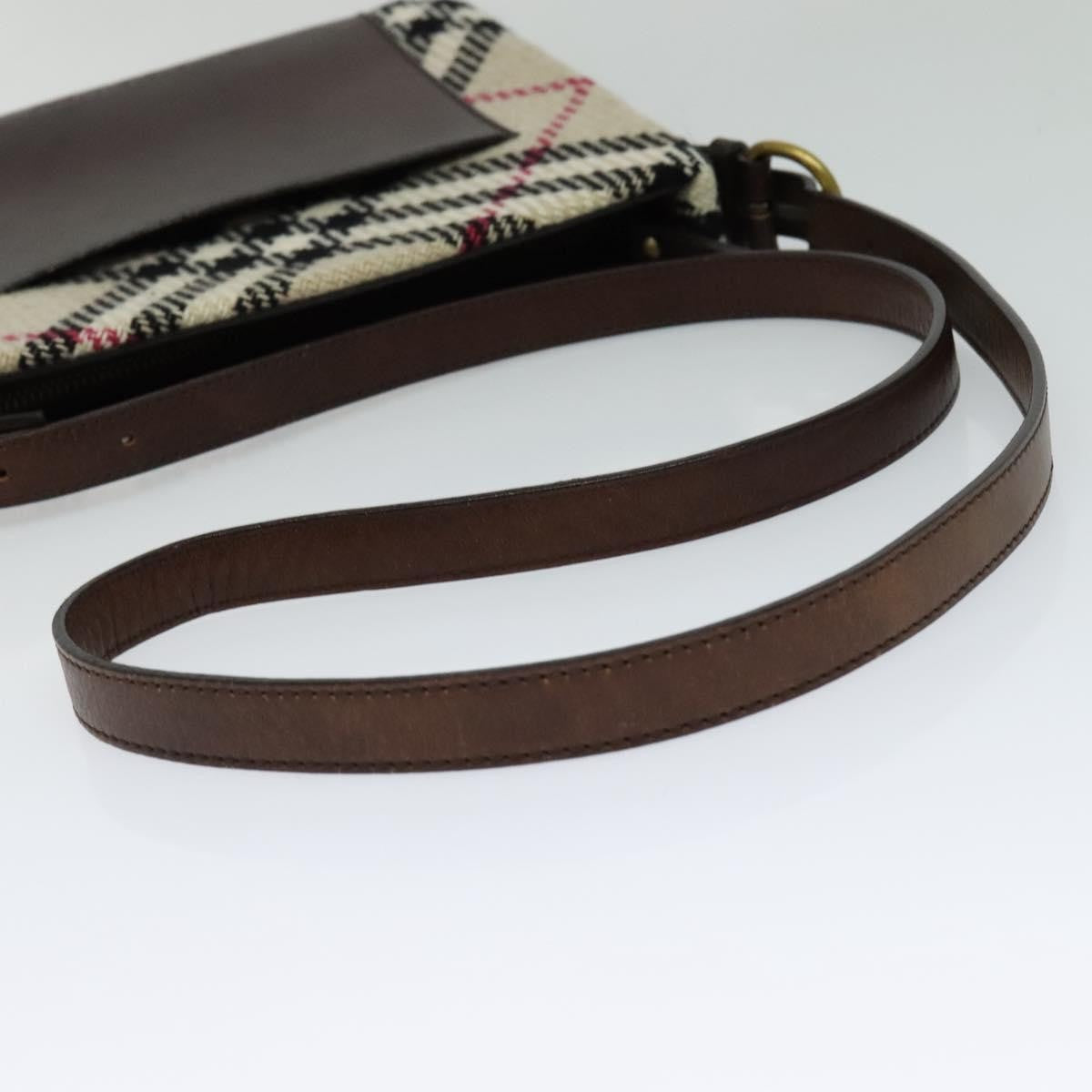 Burberry Nova Check Shoulder Bag Canvas Beige Canvas Shoulder Bag
