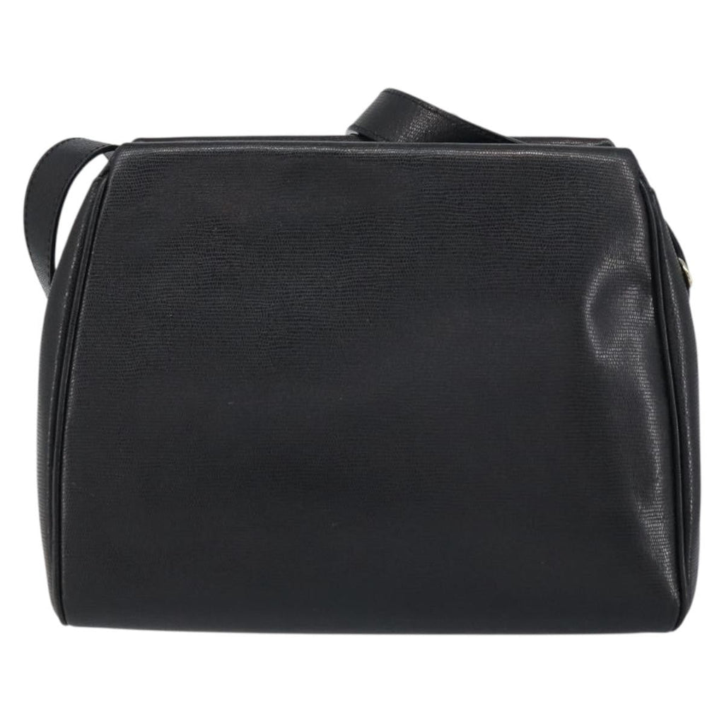Celine Circle Logo Shoulder Bag Leather Black Leather Shoulder Bag Bag
