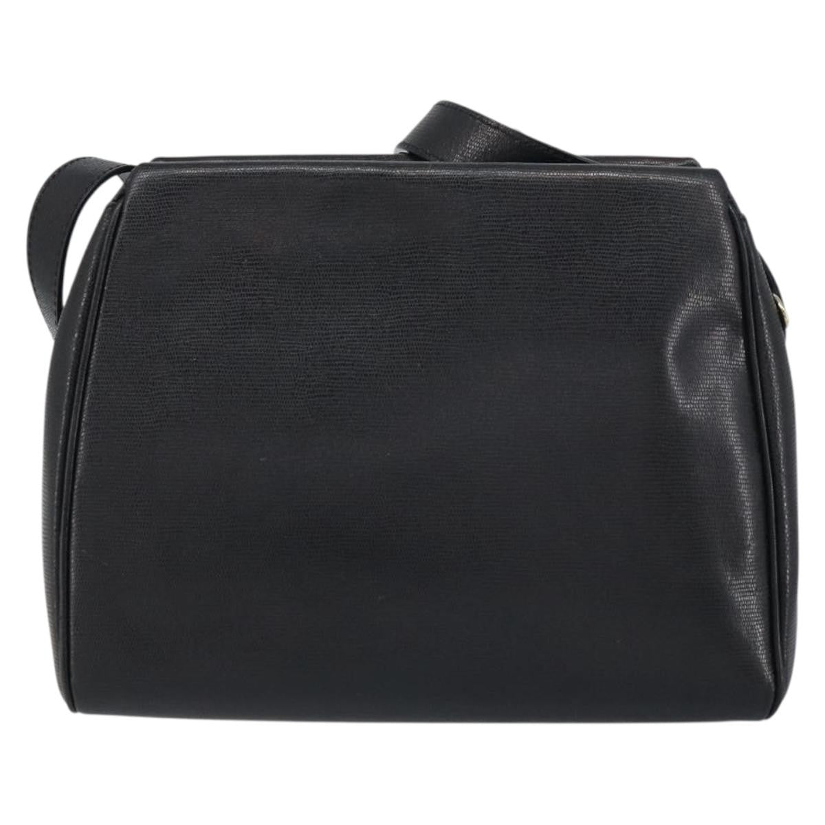 Celine Circle Logo Shoulder Bag Leather Black Leather Shoulder Bag Bag