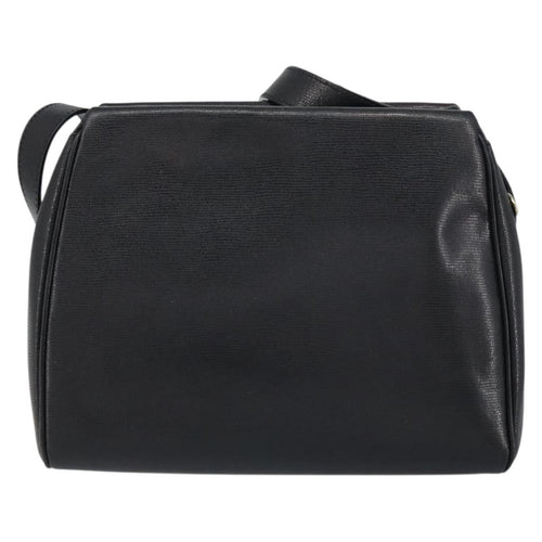 Celine Circle Logo Shoulder Bag Leather Black Leather Shoulder Bag Bag