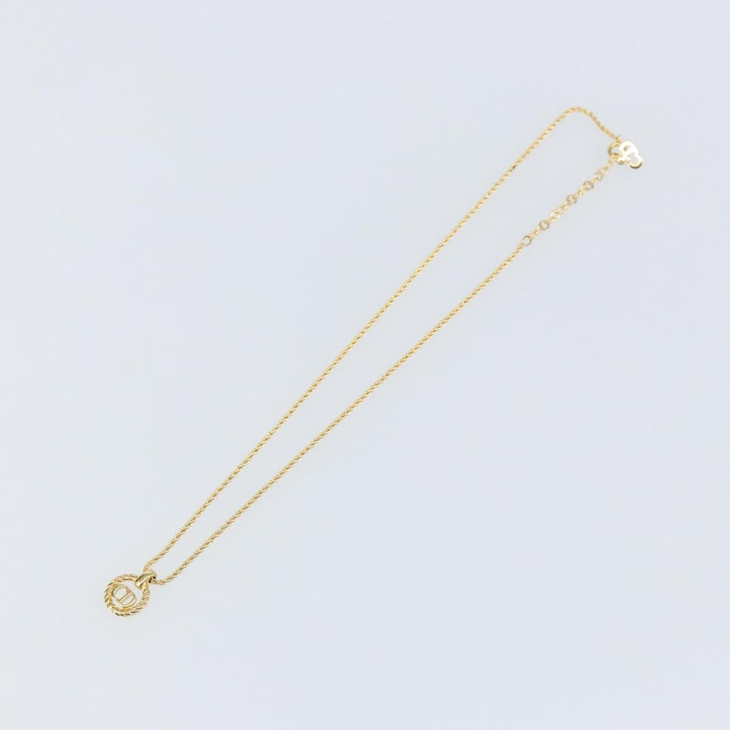 Christian Dior Cd Pendant Necklace Metal Gold Metal Jewelry (Pre-Owned)