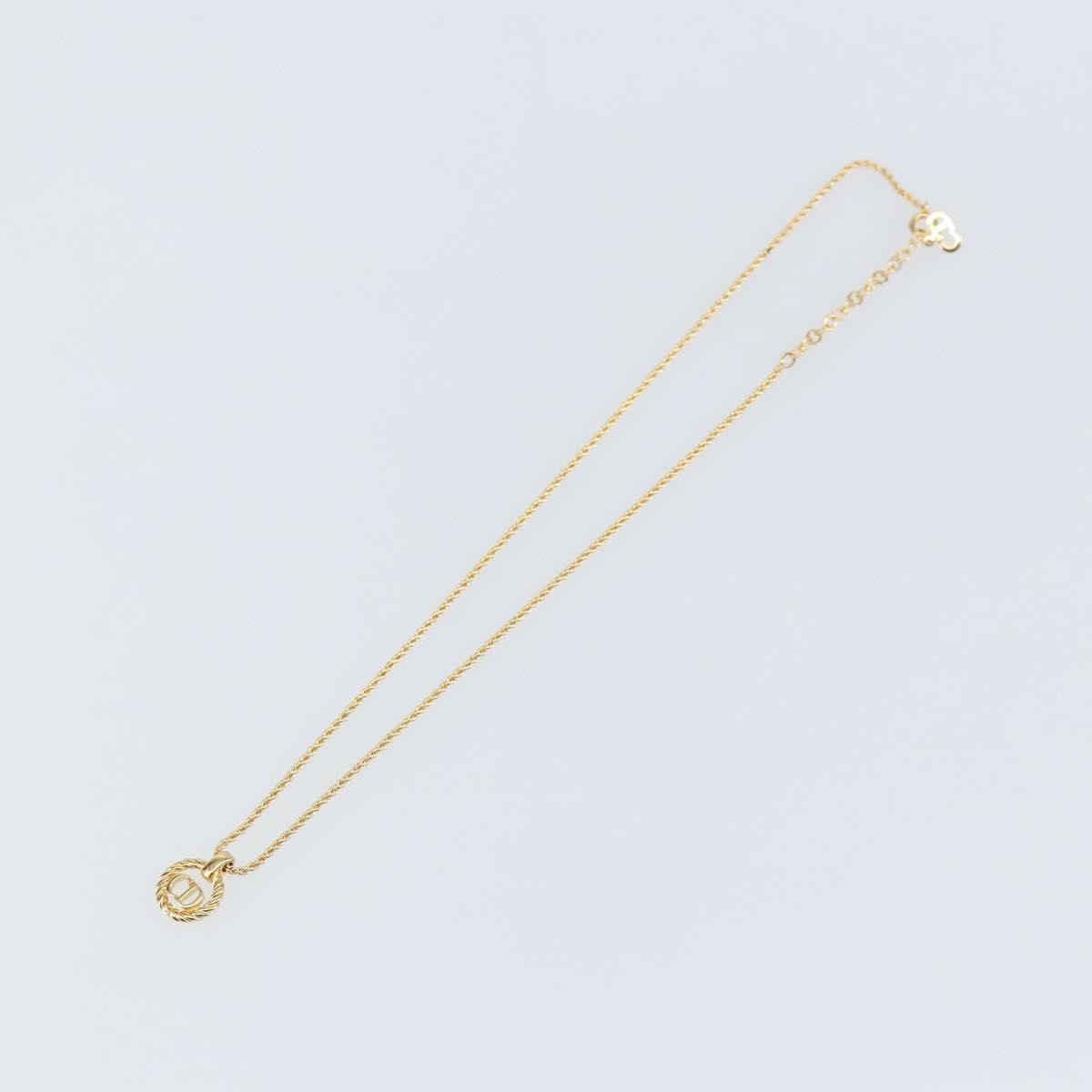 Christian Dior Cd Pendant Necklace Metal Gold Metal Jewelry (Pre-Owned)