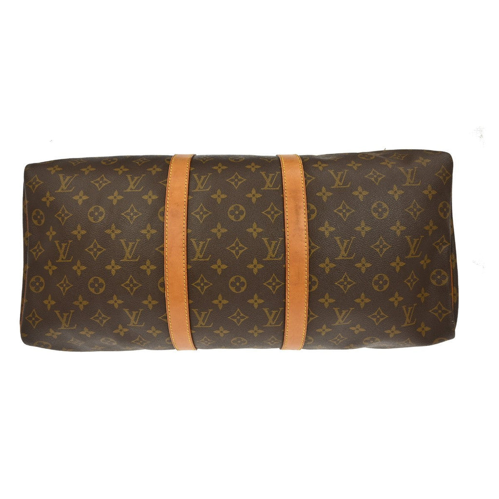 Louis Vuitton Keepall Bag Monogram Canvas Brown Canvas Travel Bag