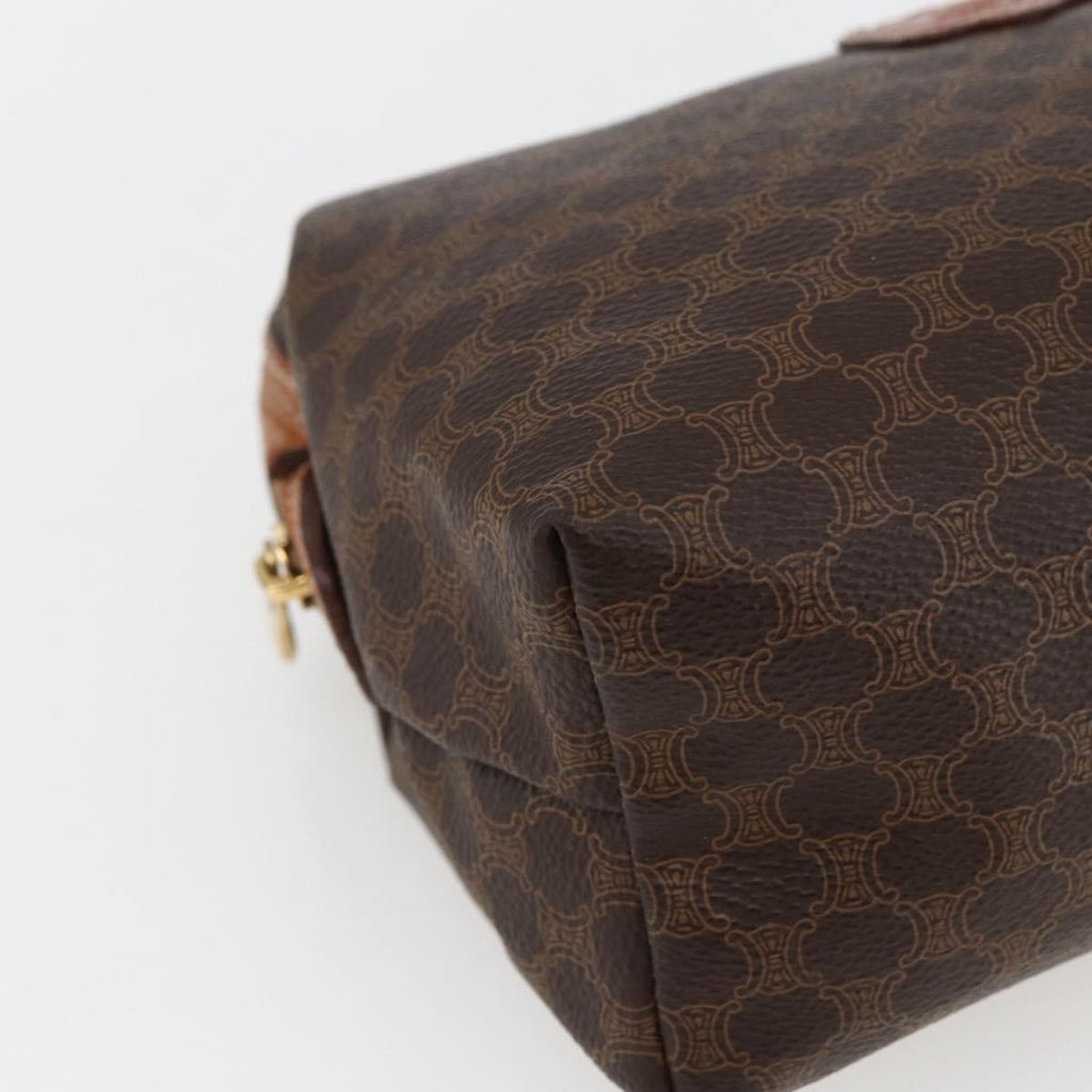 Celine Macadam Pochette Canvas And Leather Brown Canvas Clutche & Pouche Bag