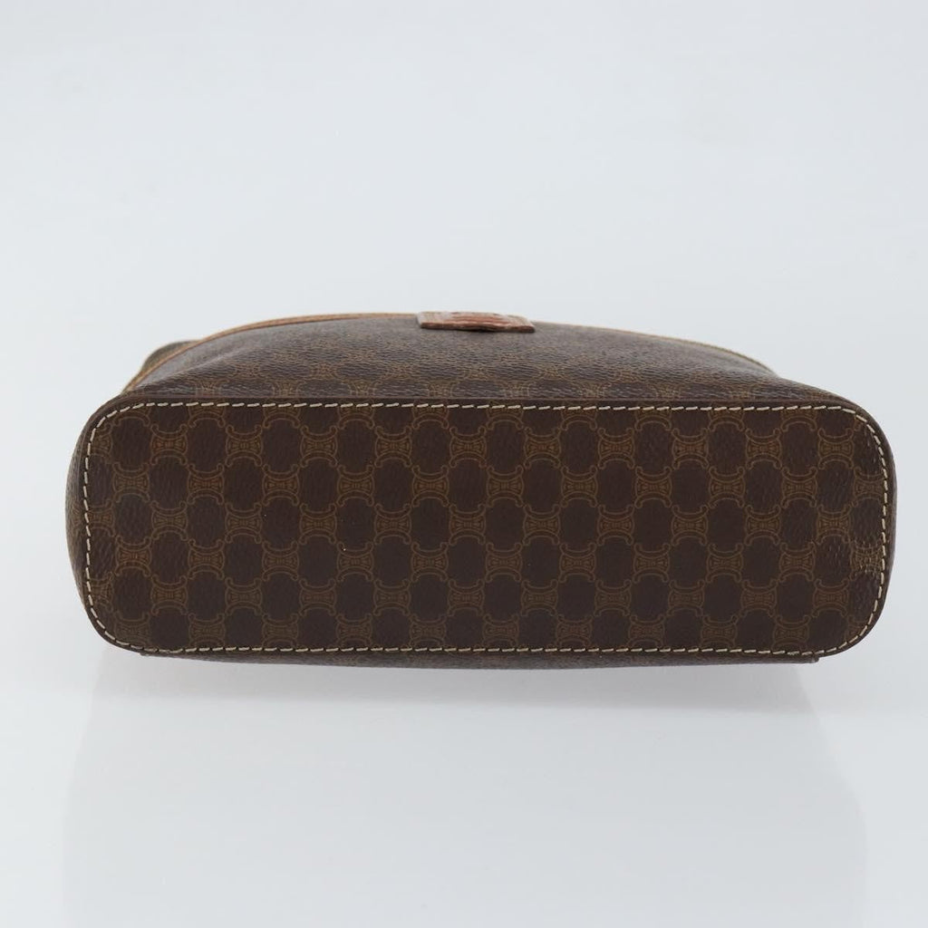 Celine Macadam Vanity Bag Canvas Brown Canvas Clutche & Pouche Bag