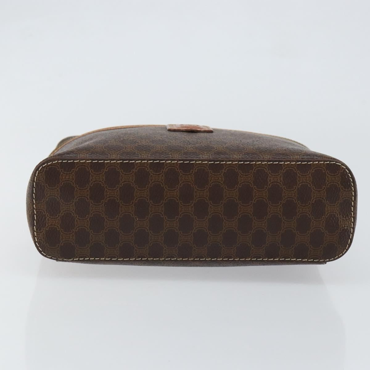 Celine Macadam Vanity Bag Canvas Brown Canvas Clutche & Pouche Bag