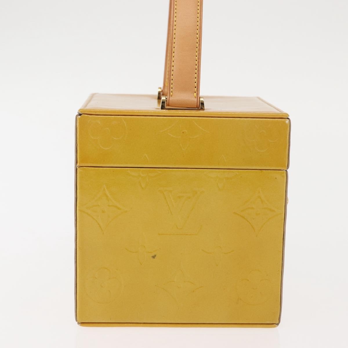 Louis Vuitton Bleecker Box Bag Monogram Vernis Beige Patent_Leather Clutche & Pouche Bag
