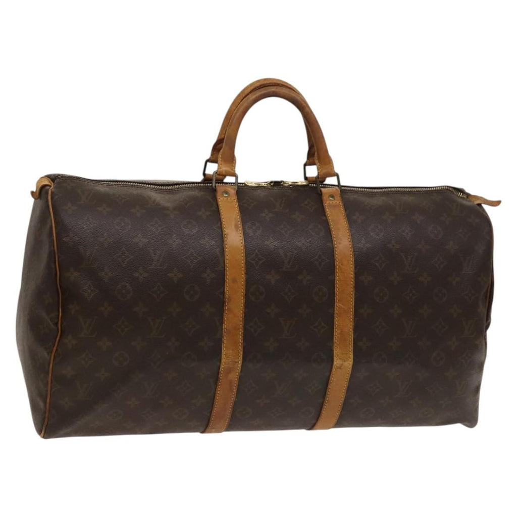 Louis Vuitton Keepall Bag Monogram Canvas Brown Canvas Travel Bag