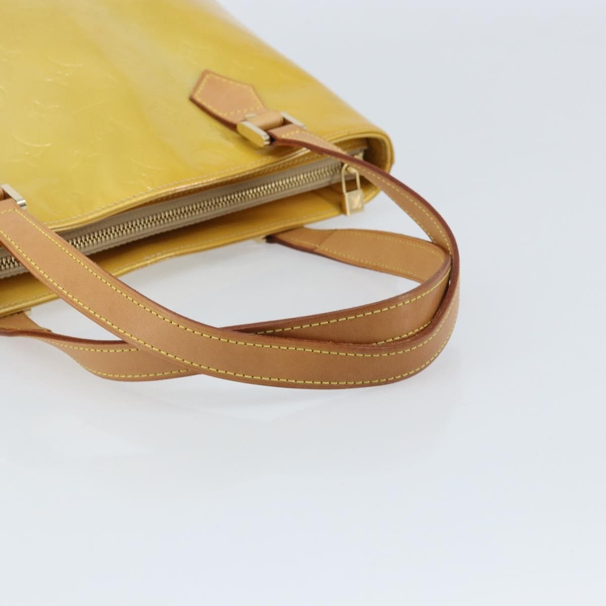 Louis Vuitton Houston Handbag Monogram Vernis Beige Patent_Leather Tote Bag