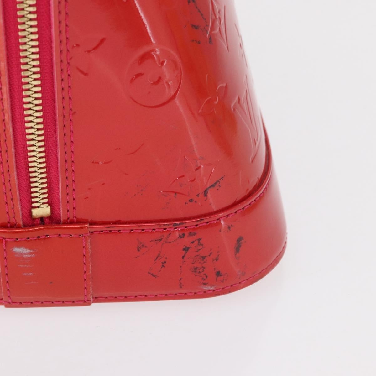 Louis Vuitton Alma Handbag Monogram Vernis Red Patent_Leather Handbag