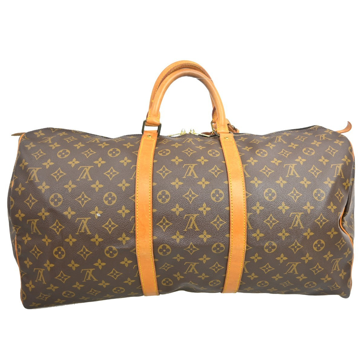 Louis Vuitton Keepall Bag Monogram Canvas Brown Canvas Travel Bag