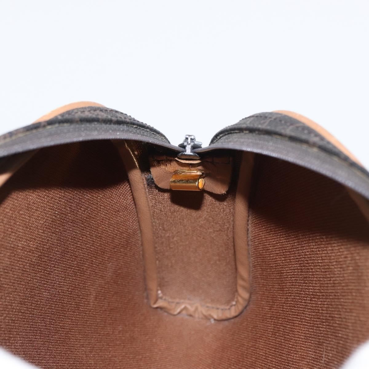 Christian Dior Vintage Honeycomb Shoulder Bag Canvas And Leather Black Canvas Shoulder Bag Bag (Pre-Owned)