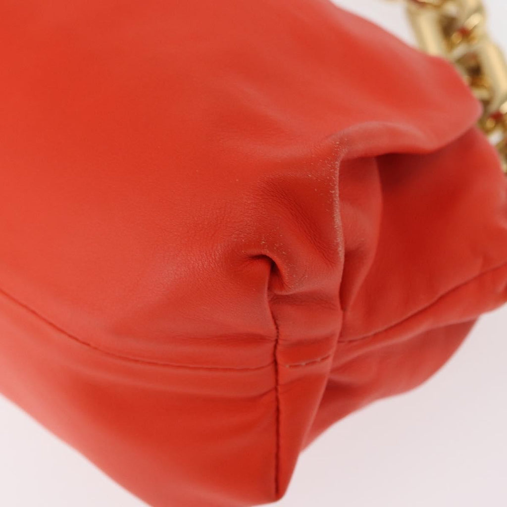 Bottega Veneta The Chain Pouch Leather Orange Leather Clutche & Pouche Bag