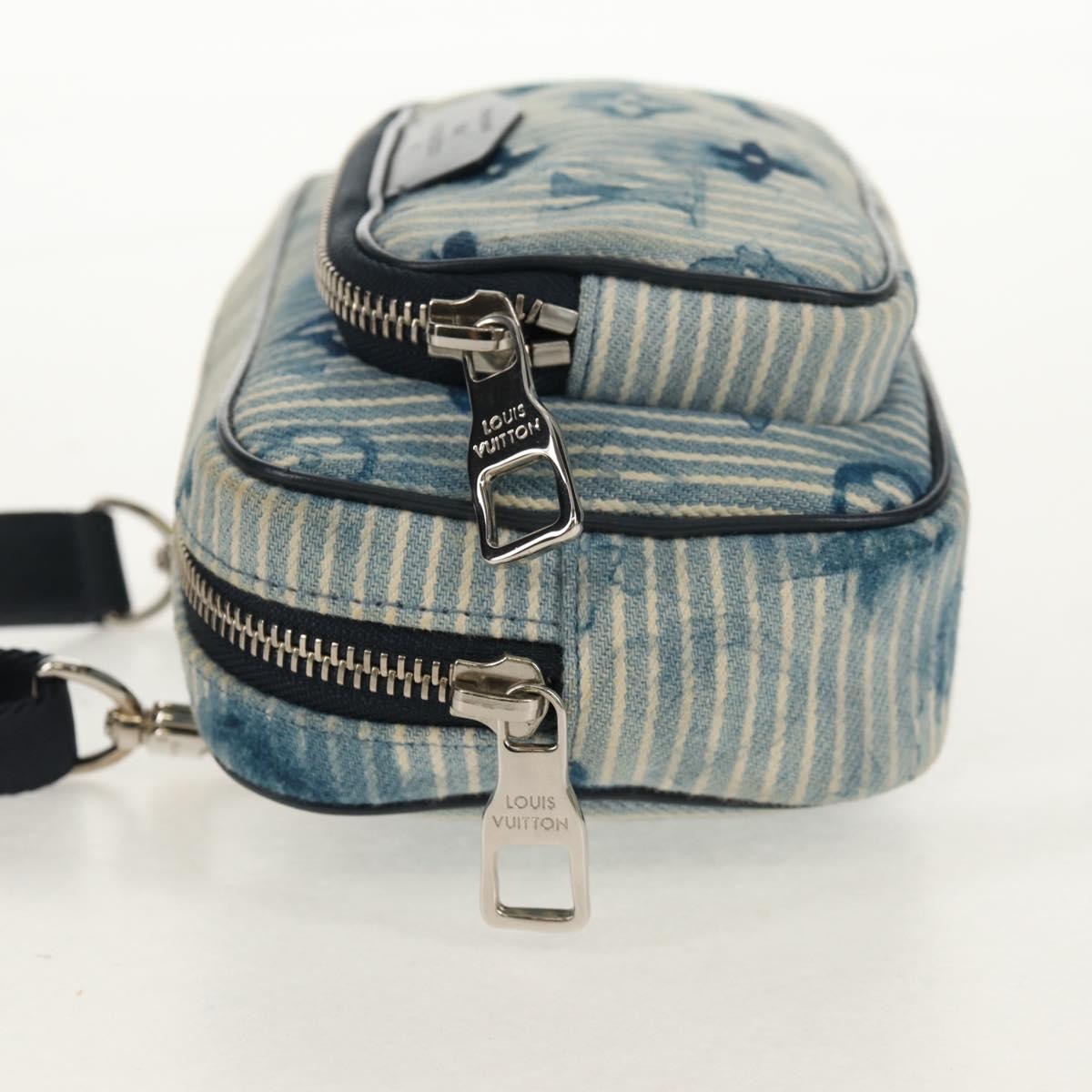 Louis Vuitton Outdoor Pouch Limited Edition Monogram Watercolor Stripes Denim Blue Canvas Clutche & Pouche Bag