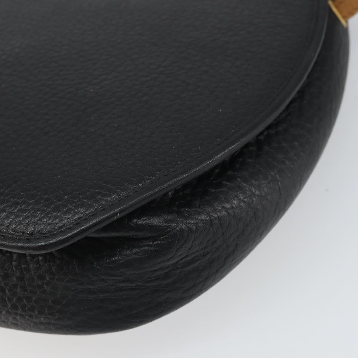 Christian Dior Vintage Cd Flap Shoulder Bag Leather Black Leather Shoulder Bag Bag (Pre-Owned)