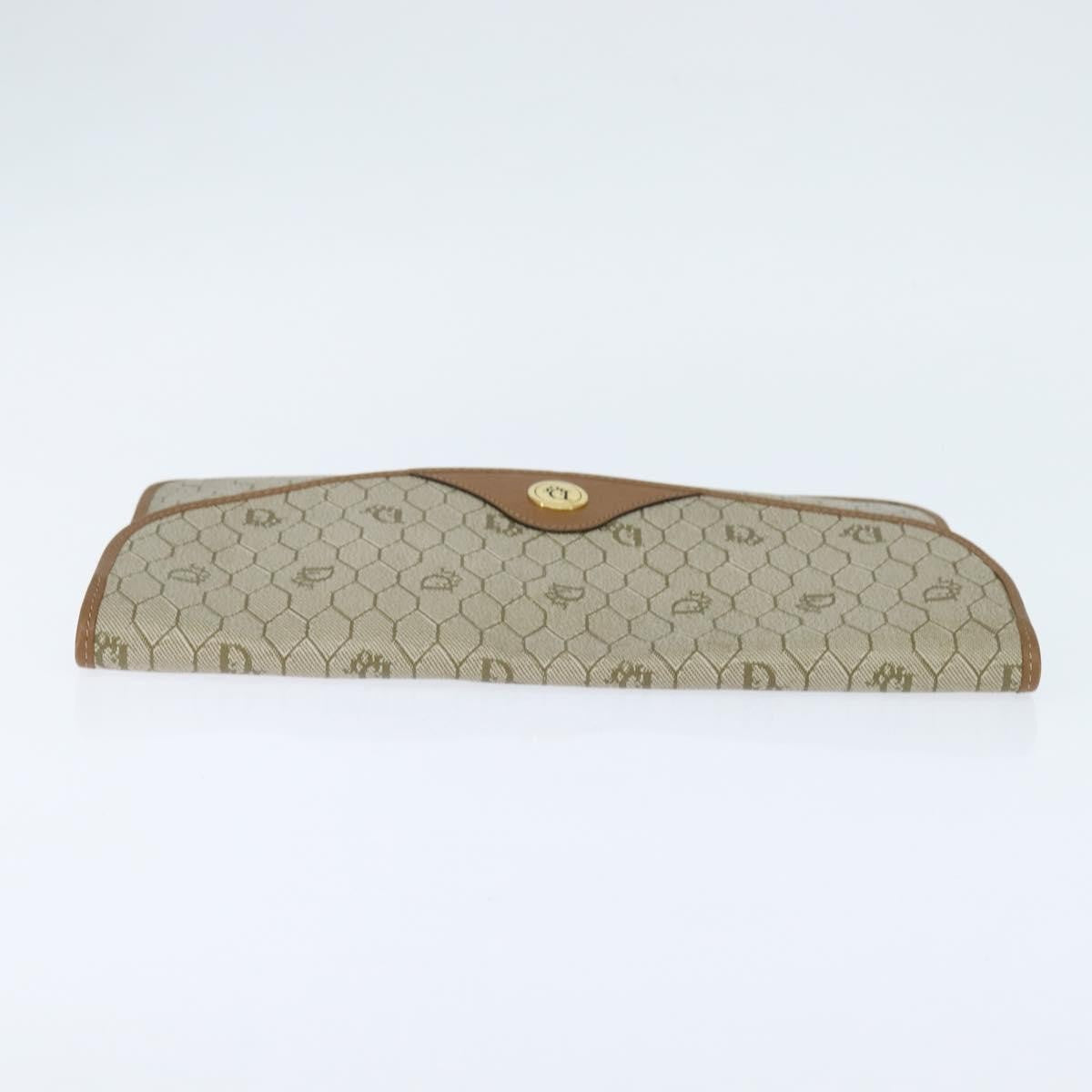 Christian Dior Vintage Honeycomb Clutch Canvas Beige Canvas Clutche & Pouche Bag (Pre-Owned)
